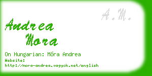 andrea mora business card